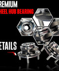 2 Pack Front Wheel Bearing Hub Assembly Fits Rogue 2008 2013 Rogue Select 2014 2015 And Sentra 2007 2012 5 Lug With ABS