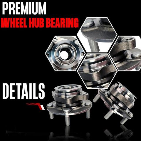 2 Pack Front Wheel Bearing Hub Assembly Fits Rogue 2008 2013 Rogue Select 2014 2015 And Sentra 2007 2012 5 Lug With ABS