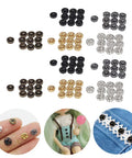 Assorted metal snap fasteners from Snap Button Kit 100 Pieces 5mm Mini Metal Snap Fasteners For Doll Clothes Sewing Clothing Repair