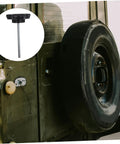 Spare Tire Hold Down Bolt For Car Spare Wheel Mounting Universal Fitment Tire Fastener Clamp For Secure Reliable Tire Installation Easy To Install Heavy Duty Spare Wheel Hardware For Road Ready Security on vehicle
