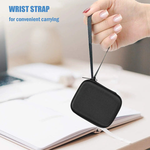 Tough Hard Carry Case For Samsung T7 And T7 Touch Portable SSDs with wrist strap shown on white surface.