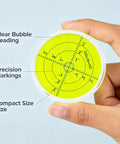 Magnetic Round Bubble Level Tool Bullseye Inclinometer Machinist in hand with clear bubble reading and precision markings.