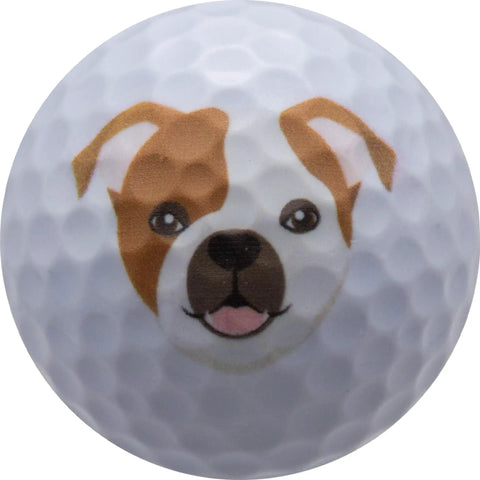 Dog Lover Golf Balls Set Of 12, Funny Dog Theme Golf Balls For Golfers And Pet Lovers featuring cute dog face illustration
