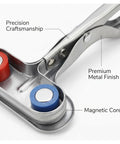 Dual Head Magnetic Safety Gripper For Metal Fabrication, Tough As Nails Magnetic Jaw Tool For Punch Press Work, Durable Carbon Steel Construction, 3 Kg Suction Weight, Fast Grab, Reliable Pickup And Secure Workpiece Handling close-up
