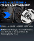 2 Pack Front Wheel Bearing And Hub Assembly For Subaru Forester Impreza Legacy Outback XV Crosstrek 5 Lug With ABS
