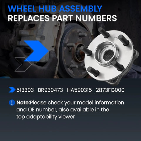2 Pack Front Wheel Bearing And Hub Assembly For Subaru Forester Impreza Legacy Outback XV Crosstrek 5 Lug With ABS
