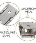 Retro Square Iron Cabinet Hinges And Lifting Brackets Set for Home or Office showing stable square metal shape