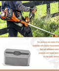 Person using trimmer with Heavy Duty Transmission Driven Tool for Husqvarna RS800 and GT79252 587086501 in lawn care.