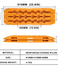 Beefed Up Off Road Recovery Traction Tracks For Sand Snow Mud 4x4 Vehicles Orange Nylon Tire Ladder U Shaped Grip Dimensions