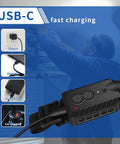 USB-C charging options for Rechargeable LED Headlamp 3 Pack With USB C, Ultra Bright 400 Lumen Lighting, 230 Degree Wide Beam