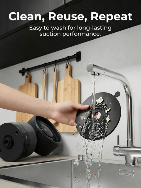 Cleaning the suction cup base of Compact USB Desk And Wall Mount Fan With Suction Cup Base And Digital LED Display Six Speeds