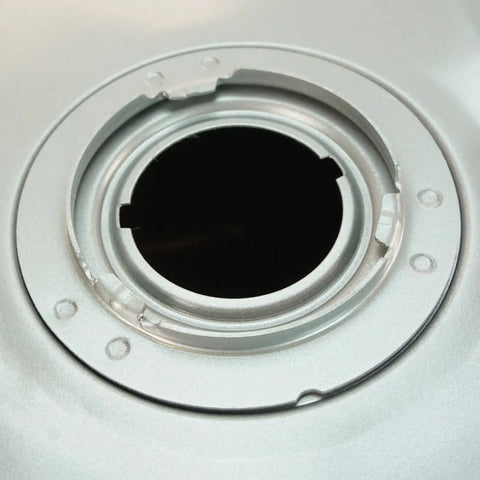 Close-up of fuel inlet on 18 Gallon Gas Tank Replacement For Ford LTD 1983 To 1986, Lincoln Continental 1982, OE style.