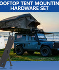 Heavy Duty Roof Tent Mounting Brackets Kit 28-Piece Hardware Set For Secure Rooftop Tent Installations, Rust Resistant, Durable Off Road Gear For Easy Mounting And Long Lasting Support. Roof tent bracket and bolt set with rooftop tent on 4x4