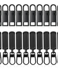 20 Piece Black Zipper Slider Replacement Kit For Luggage Jackets Backpacks And Clothes No Tools Needed Quick Fix