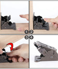 Step-by-step guide showing the Built Tough Folding Table Leg Brackets With Self Locking Hinge in action during setup.