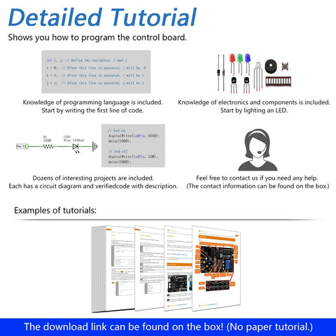 Detailed tutorial for Projects Kit With Control Board V4 For Arduino IDE, visual guide with diagrams and project details.
