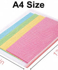Colorful Four Pack A4 Mesh Zipper Bags With Water Resistant Zippers Durable Plastic Storage Pouches for office school travel