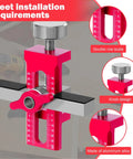 Portable Aluminum Alloy Cabinet Door Positioner Tool For A No Brainer Easy And Precise Installation And Time Saving Performance with double row scale and knob design
