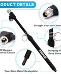WNCGC tire air pressure gauge with dual-head chuck and two-sided aluminum scale plates, 10–150 PSI.