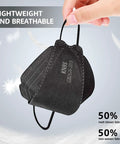 KN95 Face Masks 50 Pack Breathable Comfort Disposable Respirator Masks For Daily Use Black High Filtration Efficiency Over 95 Percent Lightweight Yet Protective Great For Work Travel And Everyday Safety On The Go