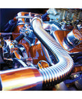 24-inch stainless steel radiator flexible coolant hose kit in car engine bay