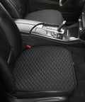 PU Leather Car Seat Bottom Protector Covers Set, 2 Front Seat Pad Mats Plus 1 Rear, Universal Fit, Black, 5 Layer