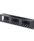 Horizontal 2U Server Rack Cable Management Finger Duct with cover for 19 inch network racks slotted wire duct raceway panel
