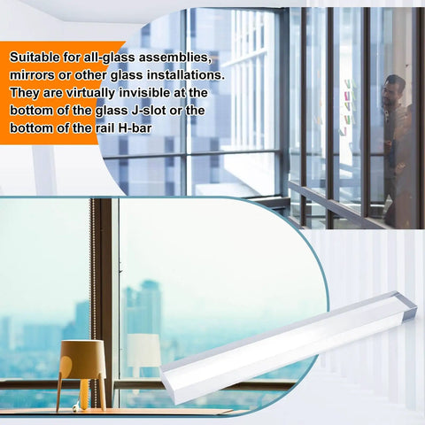 Bulk 200 Clear Plastic Setting Blocks For Glass Shower And Mirrors One Eighth Inch Thick By One Quarter Inch Wide By Two Inch Long Shims For Window Or Bathroom Mounting And Kitchen Projects, clear block detail