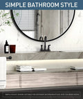 4 Inch Centerset Bathroom Sink Faucet With 2 Handles Chrome Finish, Durable SUS304 Stainless Steel on modern vanity