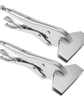 Locking Sheet Metal Clamp Set, 8 Inch Alloy Steel Pliers For Welding, Heavy Duty Sheet Metal Grip Tool, 2 Pack For Bending, Forming