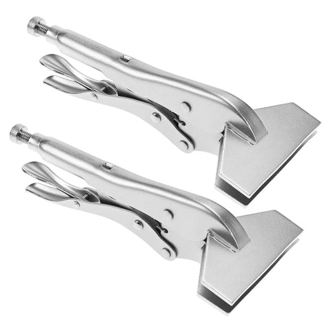 Locking Sheet Metal Clamp Set, 8 Inch Alloy Steel Pliers For Welding, Heavy Duty Sheet Metal Grip Tool, 2 Pack For Bending, Forming