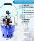 Portable Pneumatic Brake Bleeder Kit For One Man Operation, Air Pressure System showing components and valves