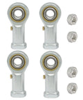 Female Rod End Bearing With Five Sixteenth Inch Bore Four Pack Heavy Duty Alloy Steel Built To Last Corrosion Resistant Right Hand Thread Five Sixteen Twenty Four Easy Install For Linkages And Industrial Machinery, 4 bearings with nuts