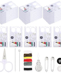 25 Pack Mini Sewing Kits Bulk On The Go Quick Fix with scissors, needles, buttons in clear cases for daily errands.