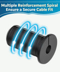 4 Pack 3/4 Inch Starlink Cable Grommets Silicone Wall Pass Through Kit For Clean Cable Routing And Clutter-free Setup With High Durability black silicone spiral cable grommet