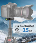 Rock Solid 50mm Quick Release Clamp for Camera Tripod Heads With Three Eighths to One Quarter Inch Adapter and Arca Swiss