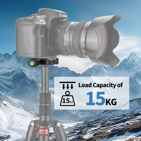 Rock Solid 50mm Quick Release Clamp for Camera Tripod Heads With Three Eighths to One Quarter Inch Adapter and Arca Swiss