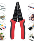 8 Inch Multi Tool Wire Stripper Crimper and Bolt Cutter for Electricians Long Nose Pliers 10 to 22 AWG Wire Cutting