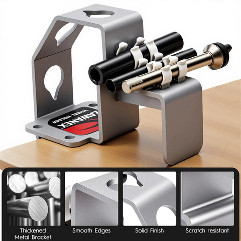 Heavy Duty Bicycle Wheel Holder And Tire Repair Stand with Three Position Angles, metal build, smooth finish, clamp visible