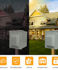 Ready To Roll 50 Amp Electric Vehicle Charging Outlet Box With Durable Weatherproof Type Three R Enclosure in rain and sun