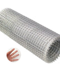 Bad Ass Galvanized Hardware Cloth 8 X 10 Feet Quarter Inch Mesh 23 Gauge Chicken Fence Wire roll showing mesh texture for securing yards.