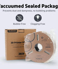 ELEGOO PLA Plus white 1.75mm 1 kg filament spool with vacuum-sealed packaging (front view)