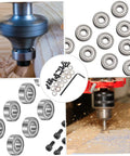 Top Mount Router Bit Ball Bearing Repair Kit for Router Bits Replacement Tools Low Noise Metal Miniature Bearings assembly
