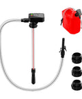 Battery Powered Gas Can Pump With Auto Shut Off, 3.2 GPM, 47 Inch Hose, 3 Adapters For Gasoline Diesel Kerosene, Locking Nozzle Clip