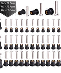 36 Pairs M4 M5 M6 Neoprene Well Nuts With Stainless Steel Screws Kit For Kayak Boat Marine Windscreens And Motorcycles