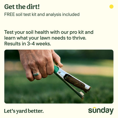 Person using soil test kit from Complete Seasonal Lawn Care Kit With a 4 Month Feeding System Includes Lawn Kickstart Water Focus Green Machine and Soil Test Kit and Analysis for All Grass Types Covering Up to 5000 Sq Ft.