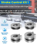 Stroke Control Kit For Hydraulic Cylinders Dialed In With Adjustable Limiter Clamps and Finger Tabs, fits 1-1/8 to 1-1/2 inches
