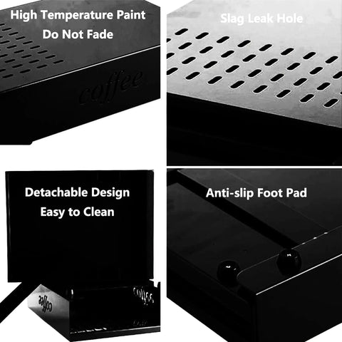 Large Coffee Knock Box For Espresso Machines And Home Kitchens Heavy Duty Stainless Steel Knock Drawer For Coffee Grounds Durable Easy Cleanup Big Capacity Countertop Accessory For Baristas And Cafe Crew