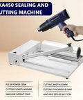 Ylpddmm Professional I-Bar Shrink Wrap Machine With Adjustable Heat Control And Stainless Steel Roller Tray For Seamless Film Dispensing for packaging.