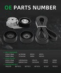 Serpentine Belt Tensioner Kit For Dodge Ram 1500 2500 3500 5.7L V8 2003 2008 Replacement Drive Belt Tensioner And Idler Pulleys